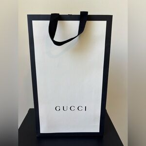 Gucci black and White gift bag